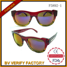 Brillant couleur lunettes de soleil plastique personnalisé F5892-1